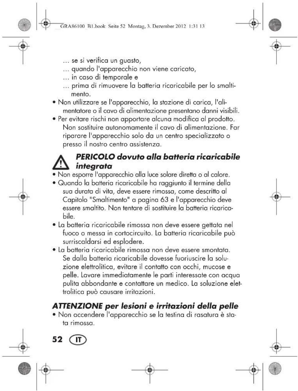 SILVERCREST SBT 3.6 B1 - DANGER! Risque d'électrocution! - 19