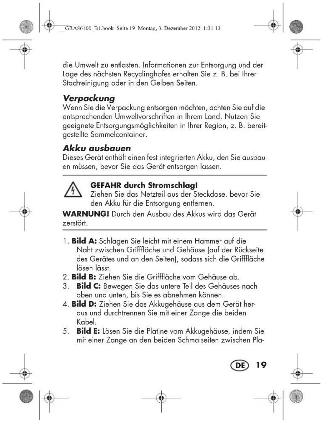 SILVERCREST SBT 3.6 B1 - Entsorgen - 3