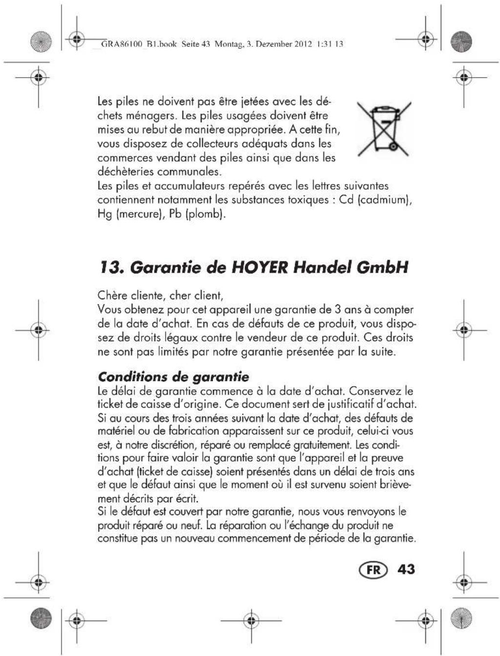 SILVERCREST SBT 3.6 B1 - DANGER! Risque d'électrocution! - 9