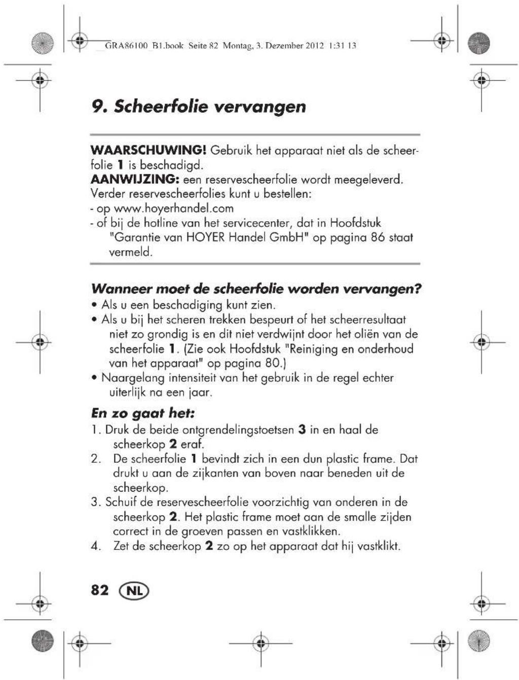 SILVERCREST SBT 3.6 B1 - Disbrigo nei casi contemplati alla garanzia - 17
