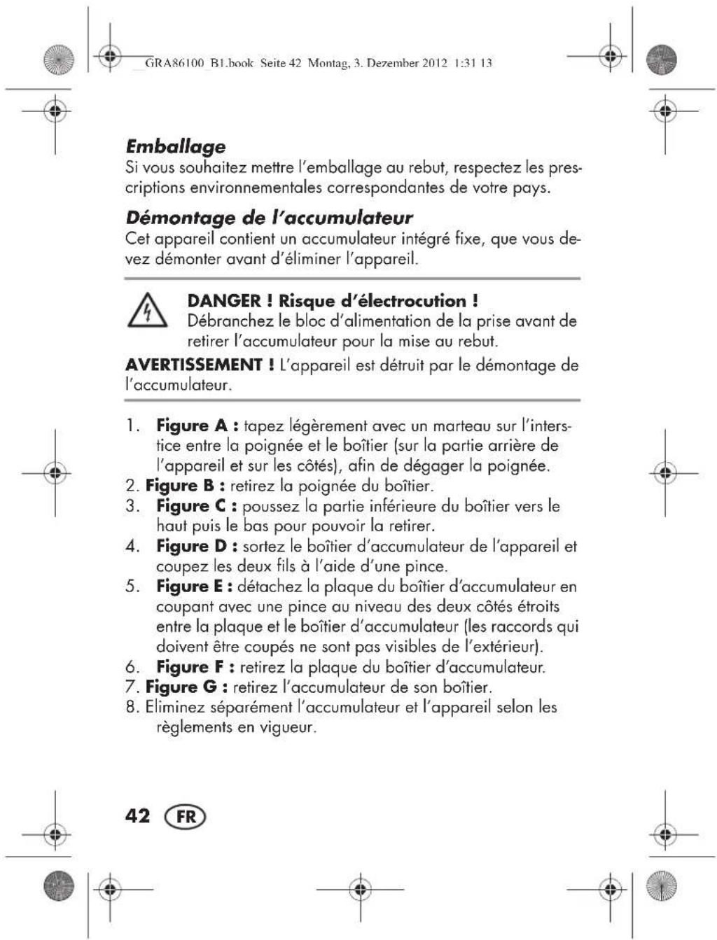 SILVERCREST SBT 3.6 B1 - DANGER! Risque d'électrocution! - 8