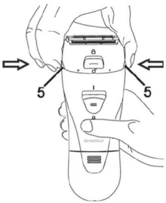SILVERCREST SLS 3 A1 - Changing the shaver head - 1