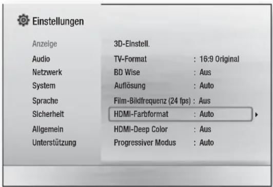 SAMSUNG HTF4550 - Zugriff auf den Einstellungen Bildschirm - 1
