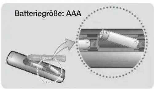 SAMSUNG HTF4550 - Batterien in die Fernbedienung einsetzen - 1