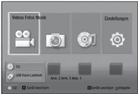 SAMSUNG HTF4550 - Wiedergabe von Dateien auf einem USB-Gerät - 1