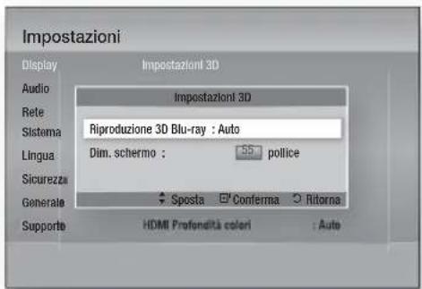 SAMSUNG HTD6759W - Impostazioni 3D - 1