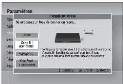 SAMSUNG HTD6759W - Confi guration d'une connexion au Réseau sans fi I - Auto. - 1