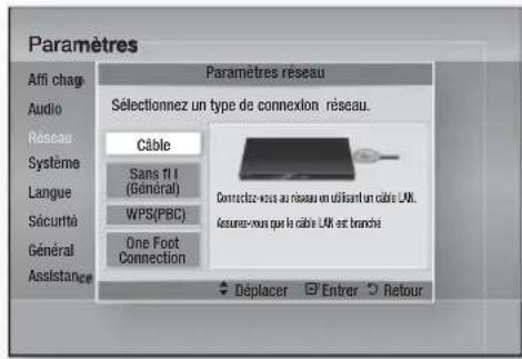 SAMSUNG HTD6759W - Confi guration d'une connexion câblée - Auto. - 1