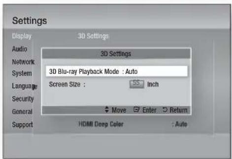 SAMSUNG HTD6759W - 3D Settings - 1