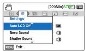 SAMSUNG HMXF90BP - Éléments de sous-menu - 2