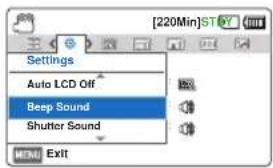 SAMSUNG HMXF90BP - Éléments de sous-menu - 2