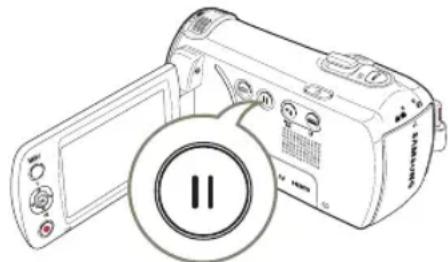 SAMSUNG HMXF90BP - Pause/reprise de l'enregistrement - 1