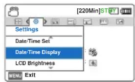 SAMSUNG HMXF90BP - Autres réglages - 9