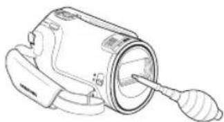 SAMSUNG HMXF90BP - Pour nettoyer l'objectif - 1