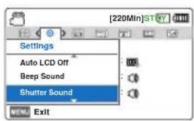 SAMSUNG HMXF90BP - Éléments de sous-menu - 5