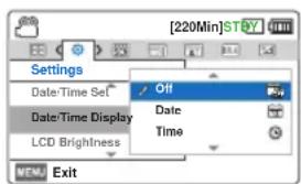 SAMSUNG HMXF90BP - Autres réglages - 10