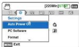 SAMSUNG HMXF90BP - Auto power off (arrêt automatique) - 1