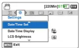SAMSUNG HMXF90BP - Autres réglages - 6