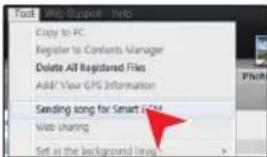 SAMSUNG HMXF90BP - Pour régler des chansons externes en tant que musique de fond - 1
