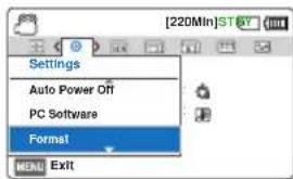 SAMSUNG HMXF90BP - Éléments de sous-menu - 3
