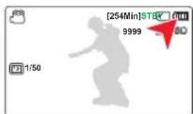 SAMSUNG SMXF70SP - Affichage du niveau de charge de la batterie - 1