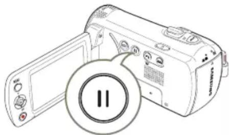 SAMSUNG SMXF70SP - Pause/reprise de l'enregistrement - 1