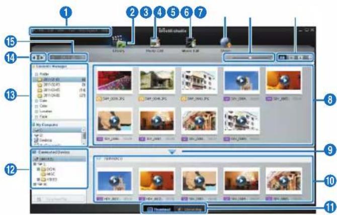SAMSUNG SMXF70SP - Étape 2. À propos de la fenêtre principale dans Intelli-Studio - 1
