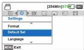 SAMSUNG SMXF70SP - Default set (réglage défaut) - 1