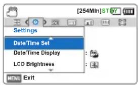SAMSUNG SMXF700BP - Date/Time Set (Régl date/heure) - 1