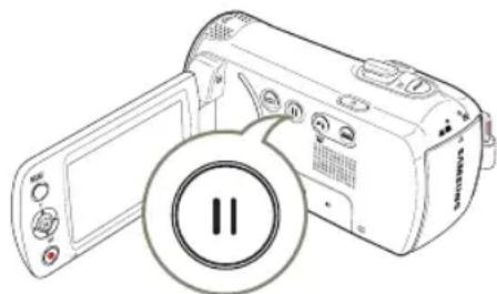 SAMSUNG SMXF700BP - PAUSE/REPRISE DE L'ENREGISTREMENT - 1