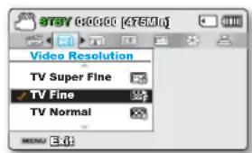 SAMSUNG SMXF50UP - VIDEO RESOLUTION (Résolution video) - 2
