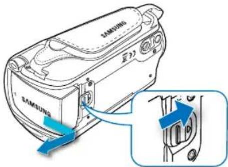 SAMSUNG SMXF50UP - Ejection du bloc batterie - 1