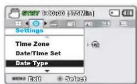 SAMSUNG SMXF50UP - DATE/TIME SET (Réglage Date/Heure) - 4