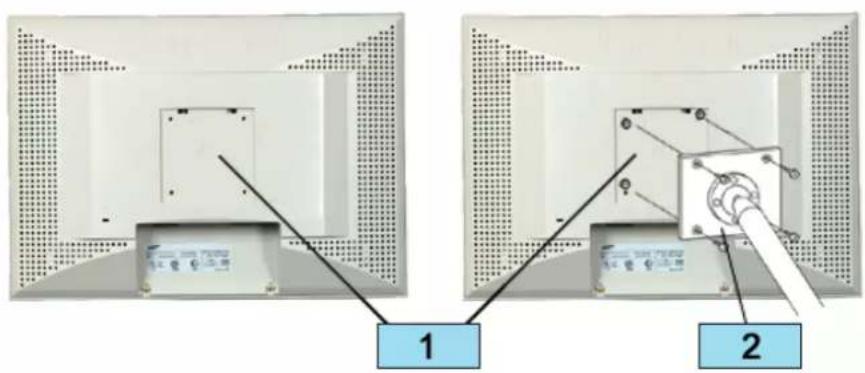 SAMSUNG SyncMaster 171S - Monter la base - 1