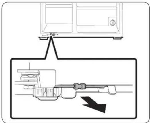 SAMSUNG RS51K5680SL - Disconnect the water line (applicable models only) - 1