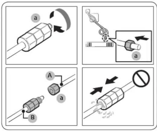 SAMSUNG RS51K5680SL - To connect the water filtering hose to the water line - 1