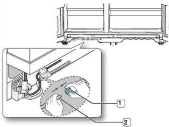 SAMSUNG RS7568THCSR - Rimontaggio della linea di alimentazione dell'acqua - 1