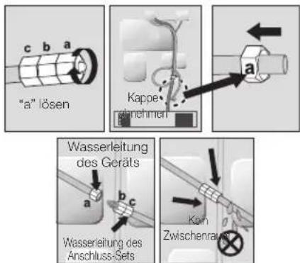 SAMSUNG RS7568THCSR - Verbinden der Wasserleitung mit der Kühl-Gefrier-Kombination - 1