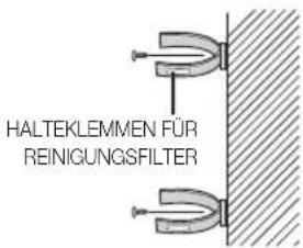 SAMSUNG RS7568THCSR - Montage der Halteklemmen für den Reinigungsfi Iter - 1