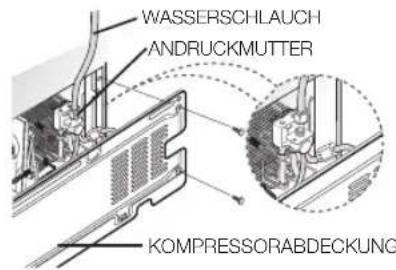 SAMSUNG RS7568THCSR - Anschluss des Wasserschlauchs am Kühlgerät - 1