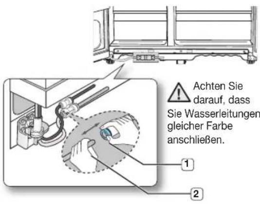 SAMSUNG RS7568THCSR - Unterbrechen der Wasserzufuhr zum Kühlgerät - 1