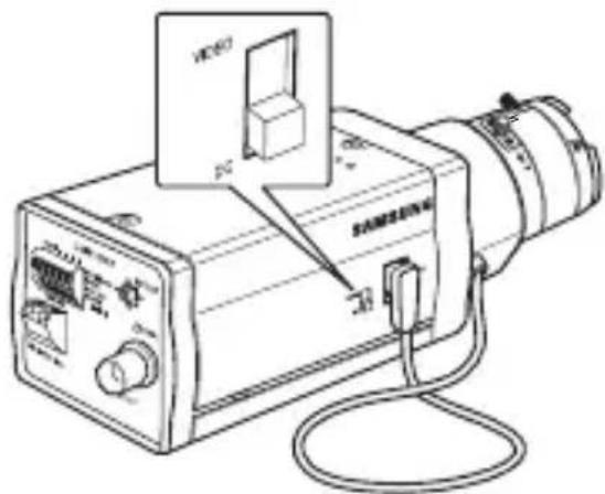 SAMSUNG SCCA2313P - Setting the ALC lens selection switch - 1