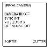SAMSUNG SCC641P - Contenu de menu de bloc de camera - 1