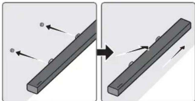 SAMSUNG HWM550 - Aliniati Linie centrală de peşablonul de hártie cu centrul televizorului (dacă montați/systemul Soundbar sub televizor), apoi fixați Ghidaj de montare pe perete pe perete適用and bandă adezivă. - 7