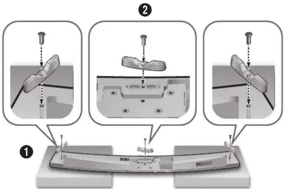 SAMSUNG HWJ7510R - PLACING THE SOUNDBAR ON A TV STAND - 3