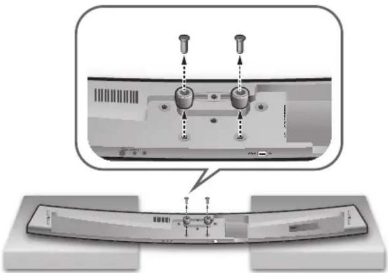 SAMSUNG HWJ7510R - PLACING THE SOUNDBAR ON A TV STAND - 4