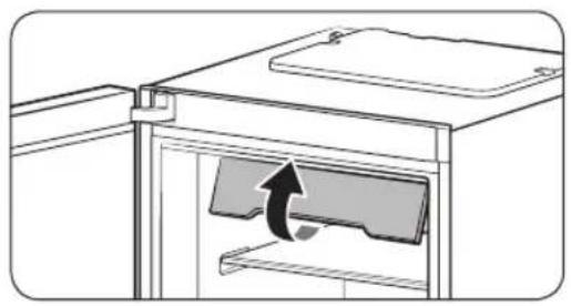 SAMSUNG RZ32M7120WW - Ouvrir le volet de la clayette supérieure (modèles applicables uniquement) - 1