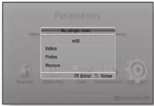 SAMSUNG STBE7500 - Insérez un périphérique USB ou un téléphone mobile dans le port USB - 1