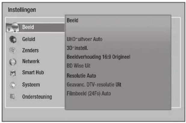 SAMSUNG BDH8900M - Het instellingenschem openen - 1