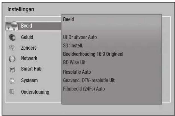 SAMSUNG BDH8500M - Het instellingenschem openen - 1